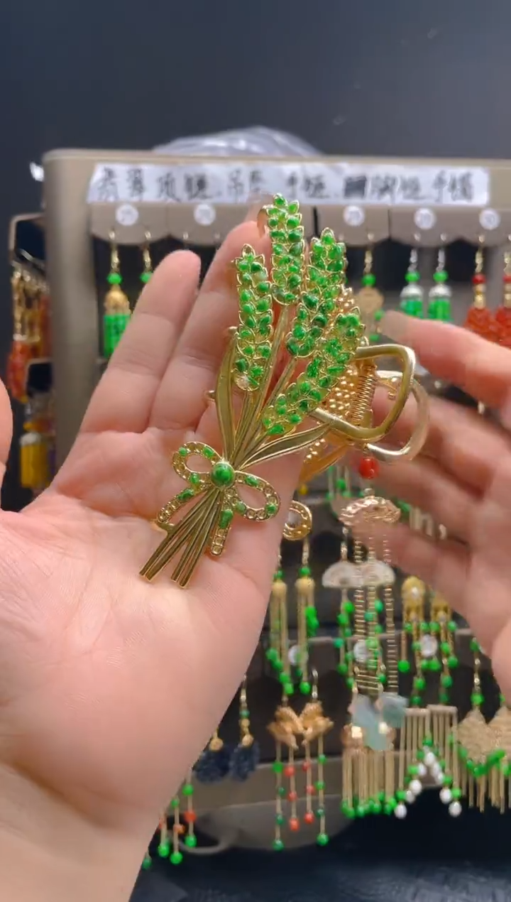 翡翠合金耳饰029翡翠饰品