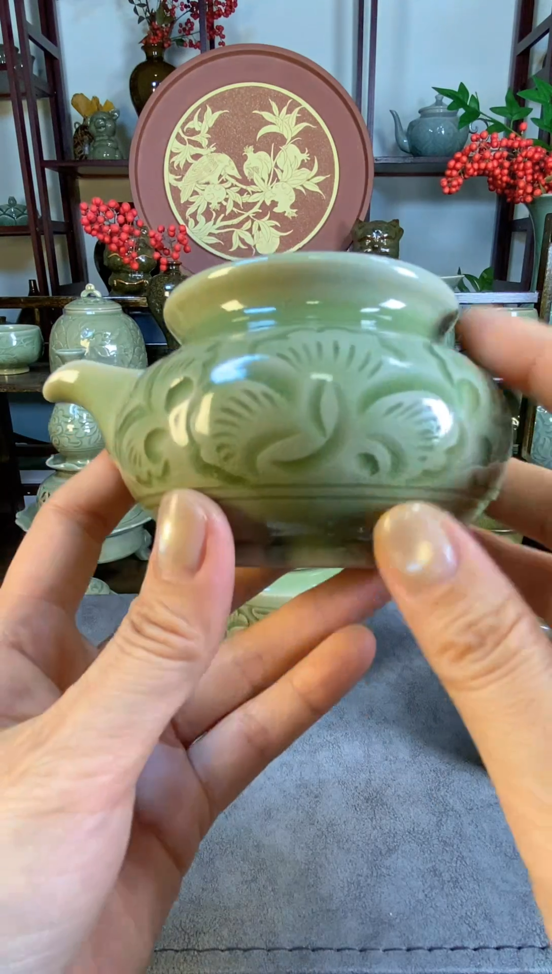 微瑕处理 手工刻花无把公道 一个