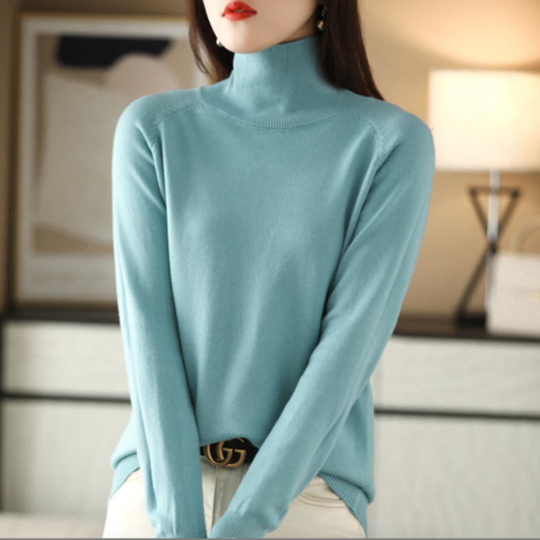 针织高领厚款女加厚打底衫加厚高领毛