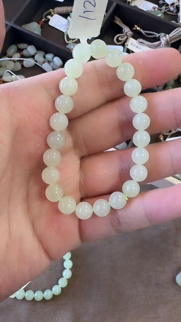 【闪购商品】和田玉手串未镶嵌1127浅晴水8mm手串