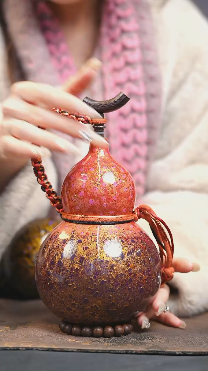 【闪购商品】XS359漆艺酒葫芦不包手串及旋转底座