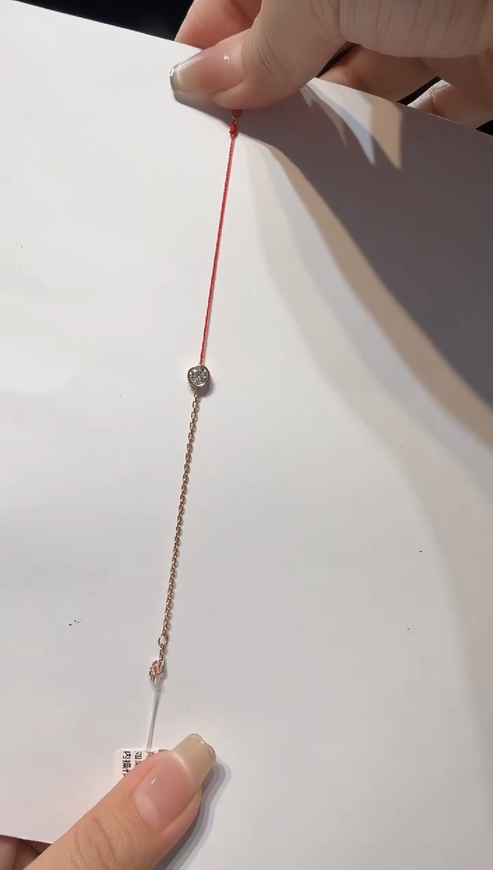 18K金镶嵌实验室培育钻石手链