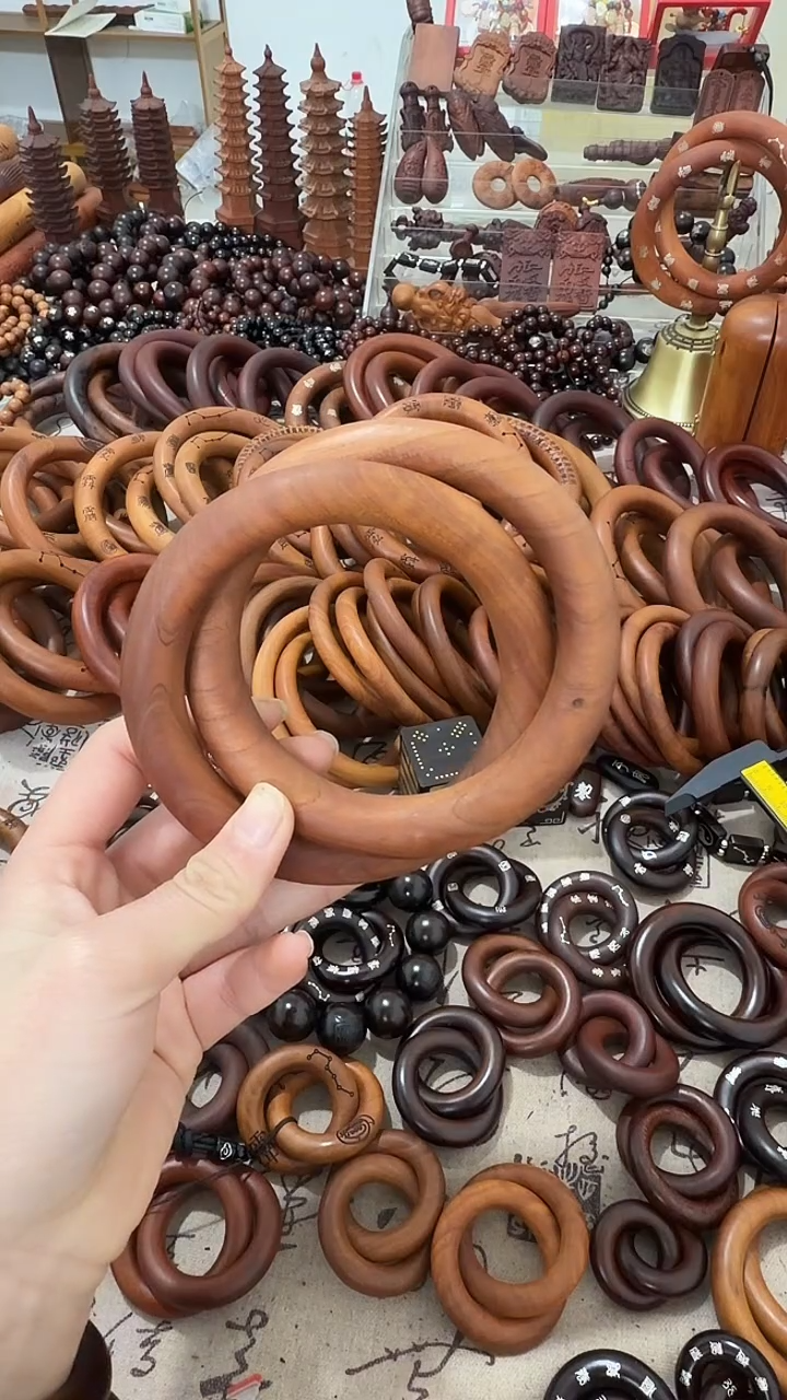 枣木乾坤圈一物一拍桃木微瑕80