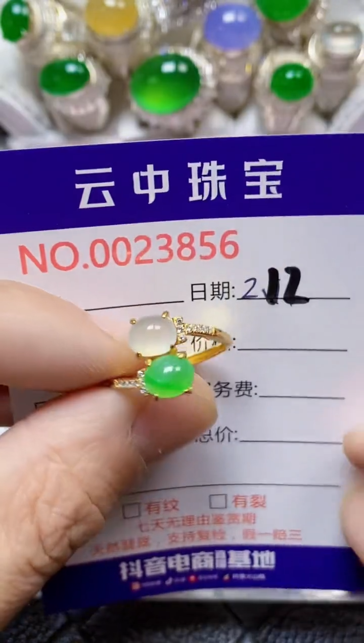 【闪购商品】翡翠戒指银S925镶嵌/3856