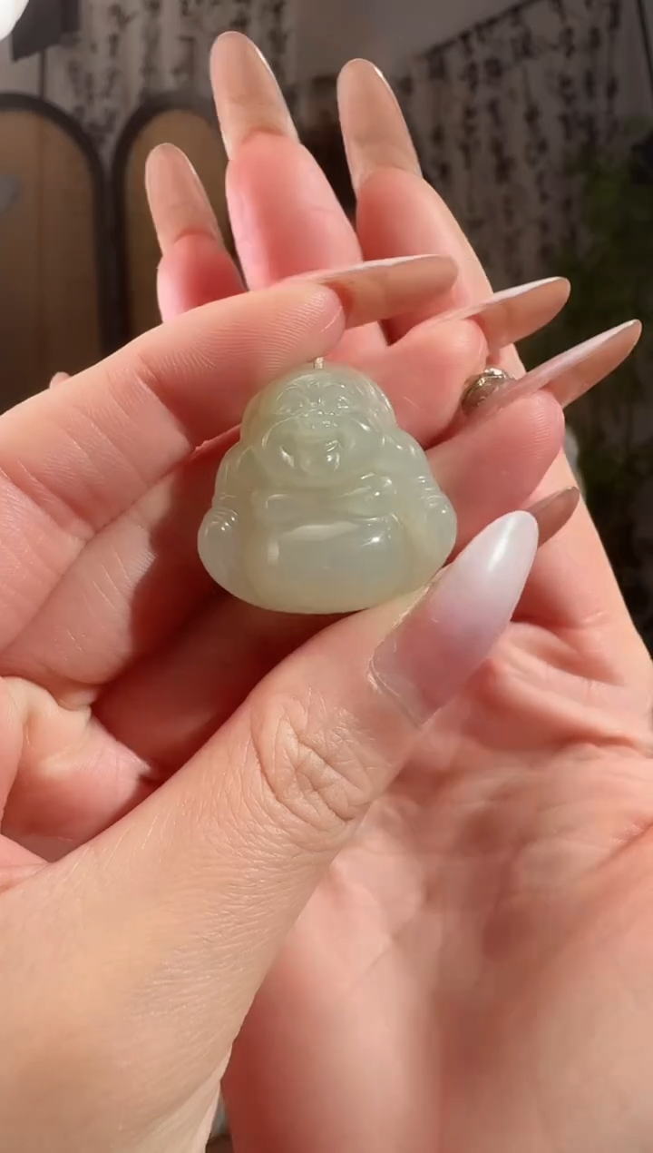 和田玉未镶嵌颈饰30佛公 9