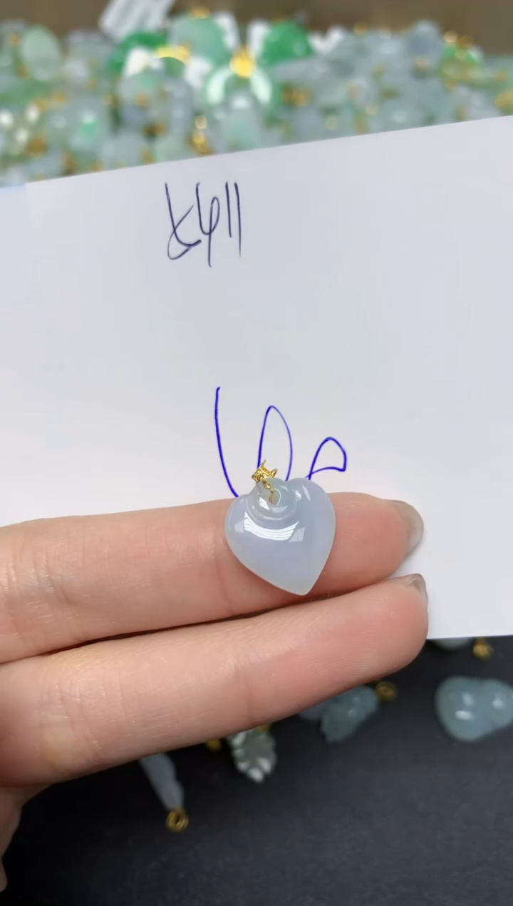 【闪购商品】翡翠颈饰18K金镶嵌天然翡翠A货