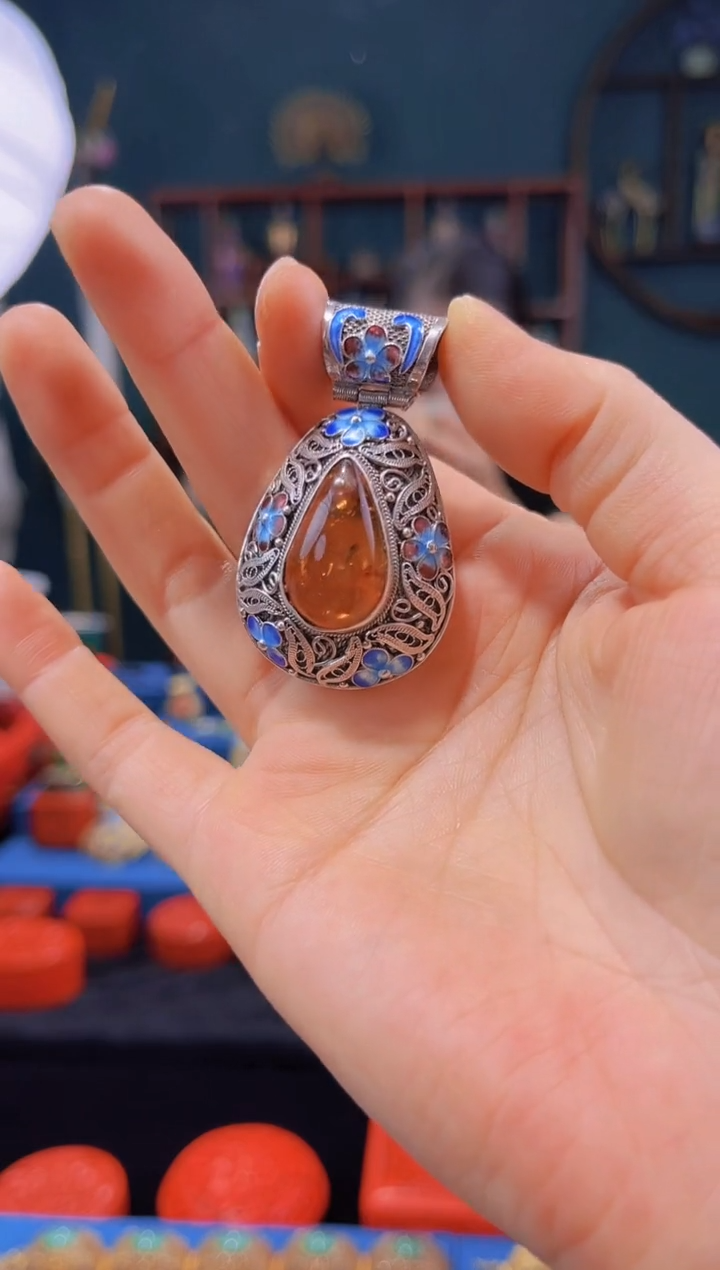 【闪购商品】非遗绝技 花丝镶嵌吊坠