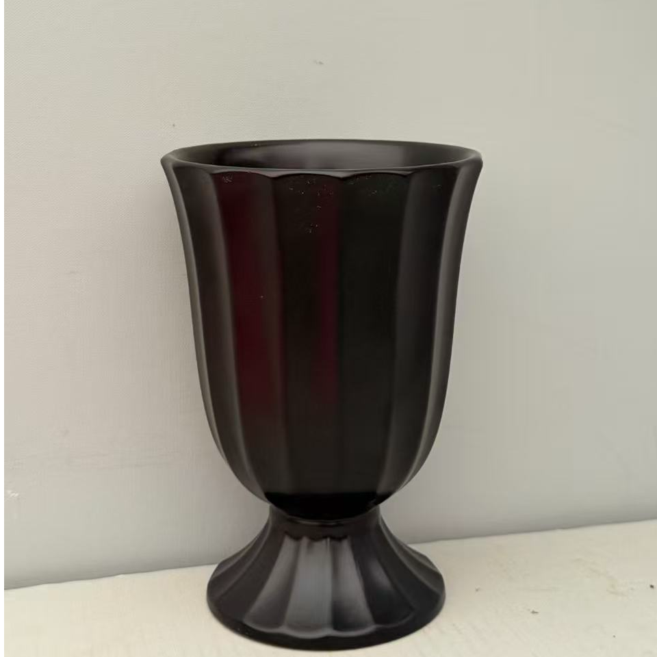 【思芹花卉|轻奢黑色高脚盆】现代风，蝴蝶兰专用花盆，