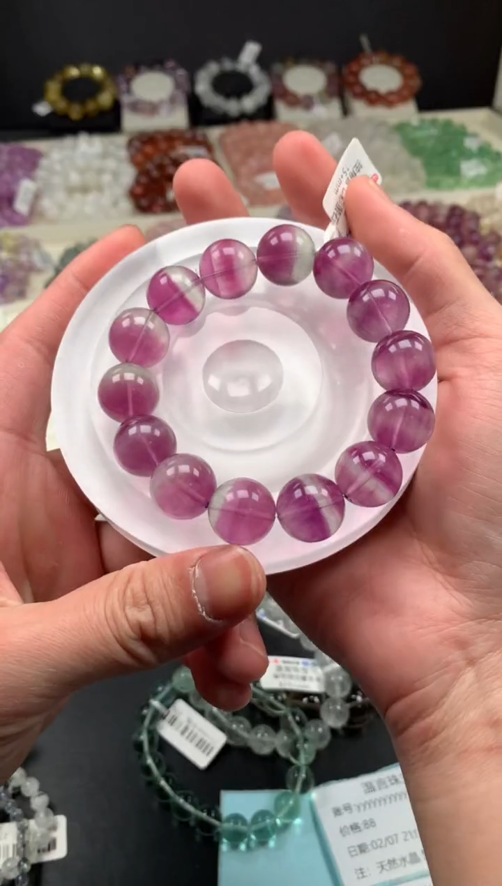 【闪购商品】水晶手链未镶嵌多样性发其一 15mm A3