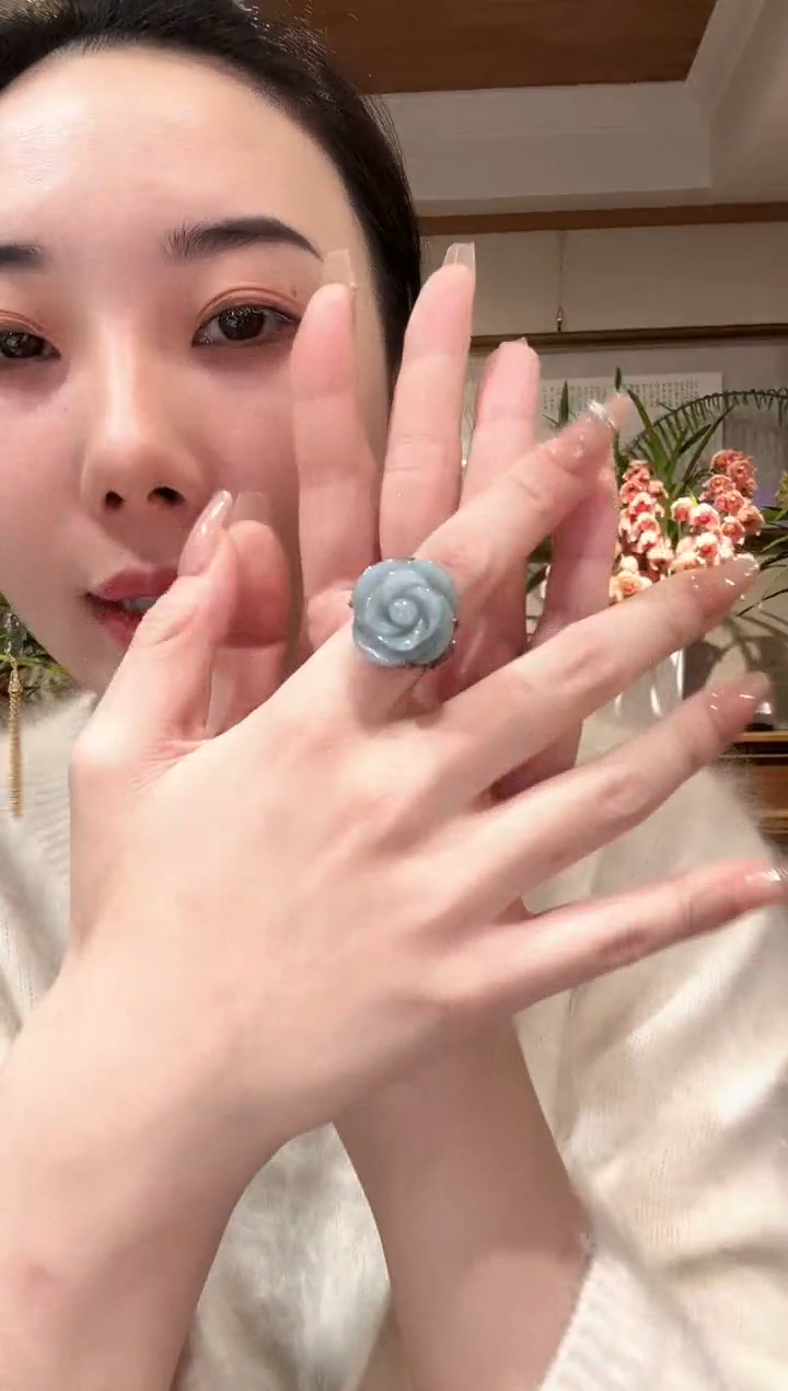 【闪购商品】翡翠戒指银S925镶嵌国风