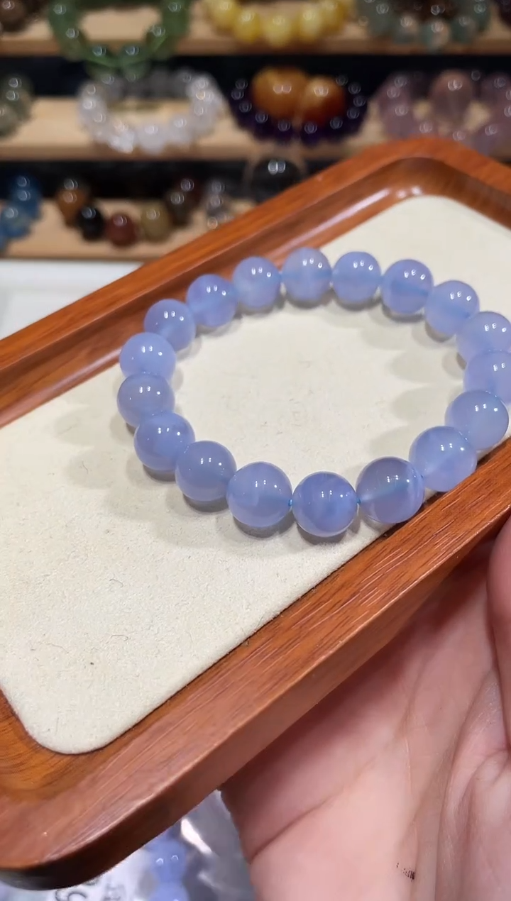 未镶嵌手链玛瑙/玉髓A681蓝玛瑙手链11