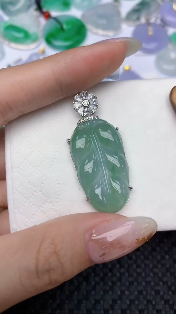 颈饰未镶嵌翡翠天然缅甸翡翠a货百元以上9元证书费自理