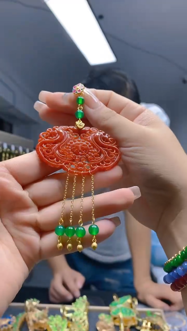 【闪购商品】翡翠耳饰合金279翡翠压襟