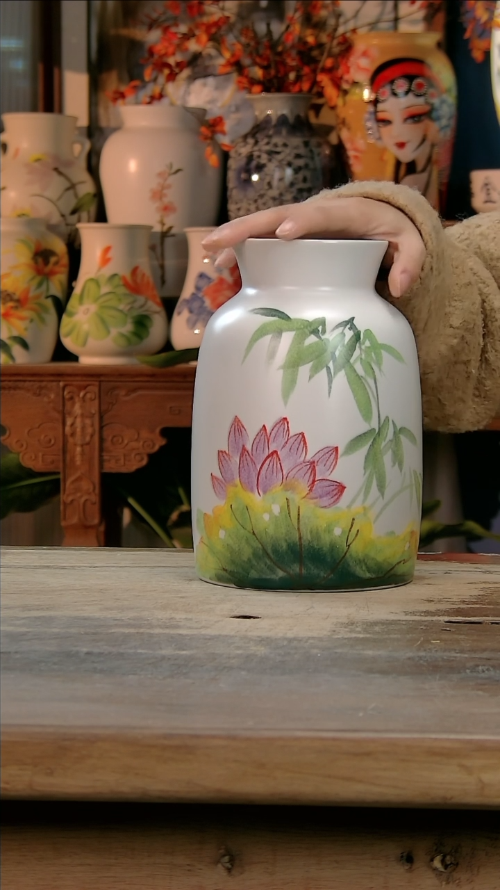 【闪购商品】瓷片景德镇纯手工釉下彩精品花瓶