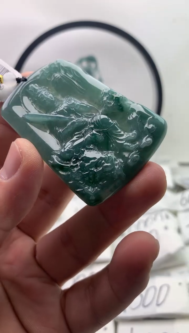 翡翠未镶嵌颈饰文殊【品质一般能接受再拍】