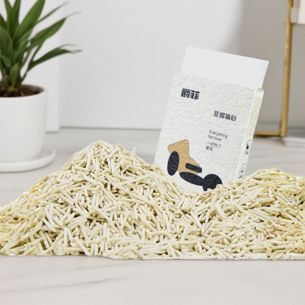 爵菲豆腐猫砂除臭颗粒无尘结团不粘底宠物用品猫砂防臭除细菌