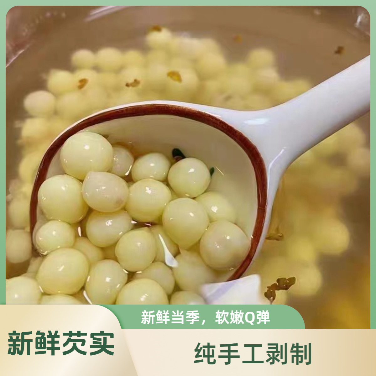 【手剥鸡头米】苏州太湖新鲜采摘鸡头米大颗粒软糯清香纯手工剥制