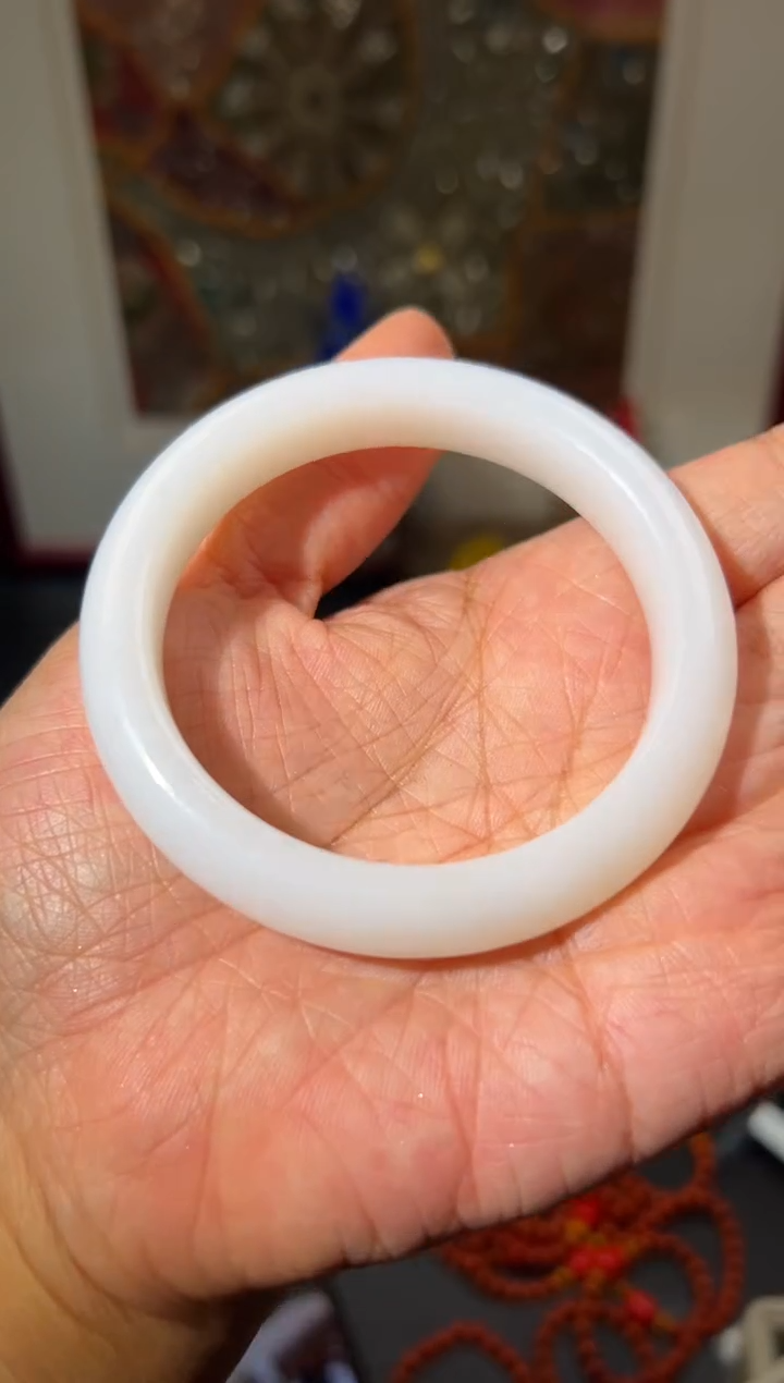 【闪购商品】和田玉手镯未镶嵌羊脂白玉手镯