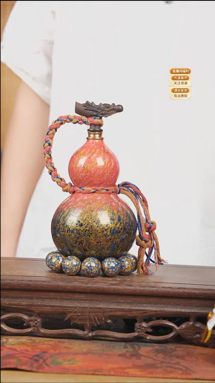 WR144漆艺酒葫芦不包手串