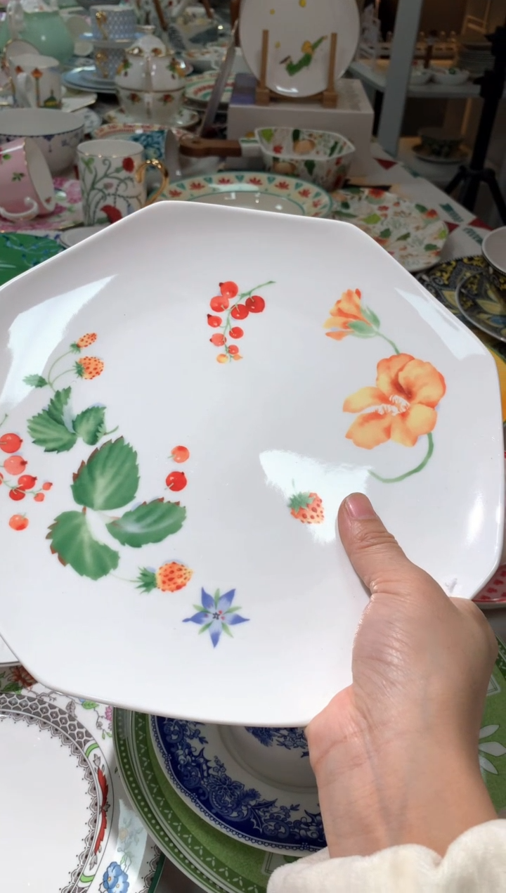 【闪购商品】瓷片陶瓷原单CC177餐具1个9寸