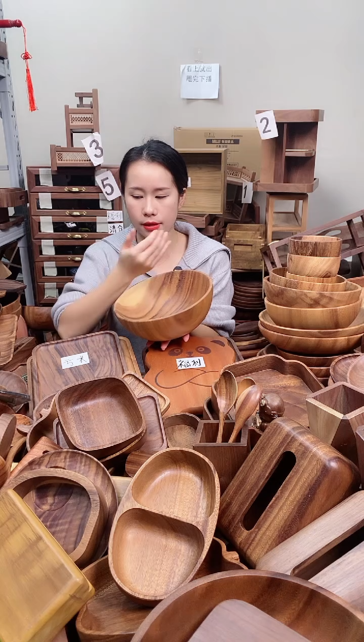 木 南美胡桃木碗24*9cm   A