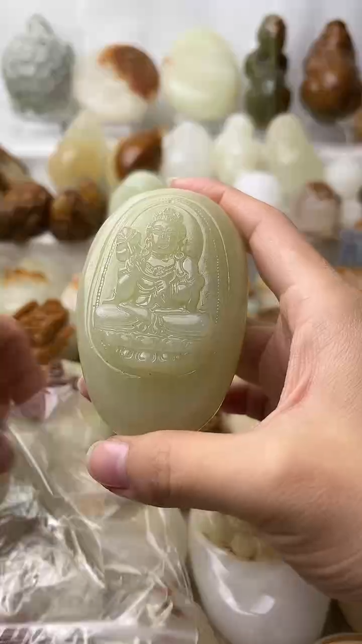 石材古青石棉纹正常不退换大势至菩萨