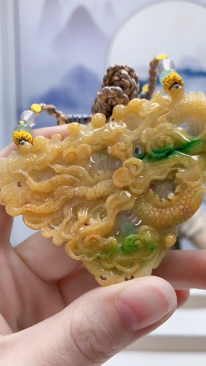 未镶嵌定制翡翠5160ry-毛货挂件149