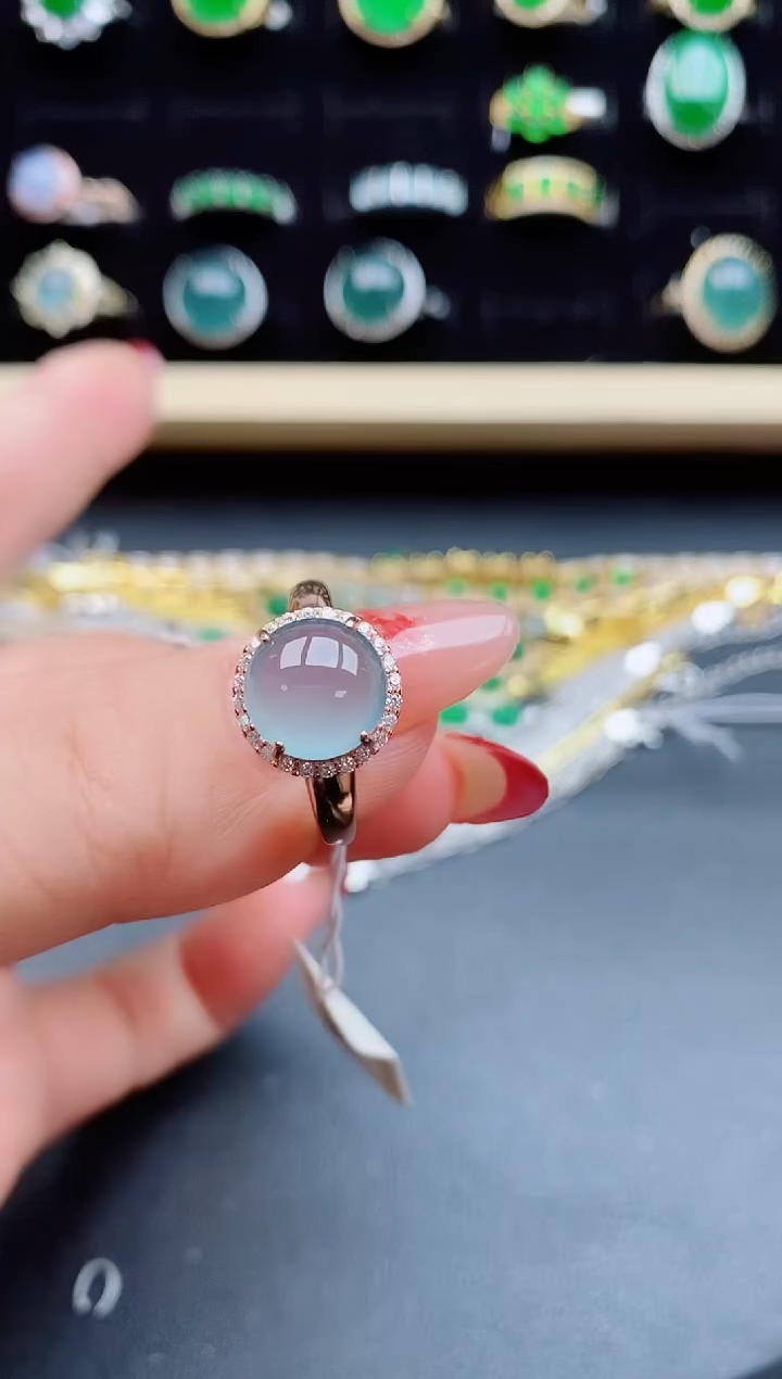 【闪购商品】翡翠戒指银S925镶嵌321321