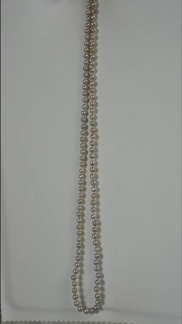 项链银S925镶嵌海水珍珠AK真多麻3.5-4mm