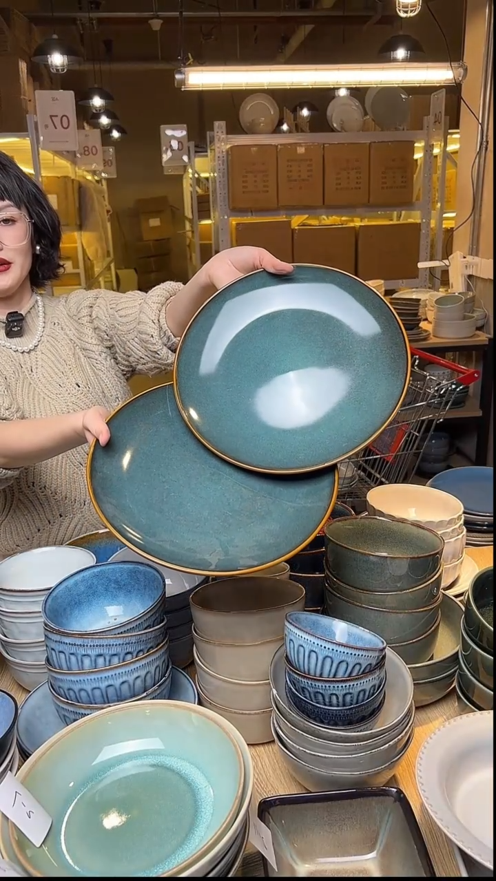 瓷153外贸尾货窑变釉下彩默认微瑕