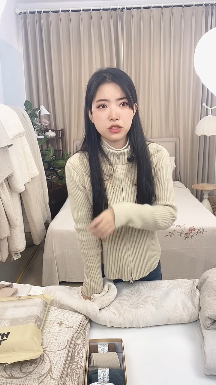 亚麻棉质花貂毛高克重汉麻被套2*2.3m