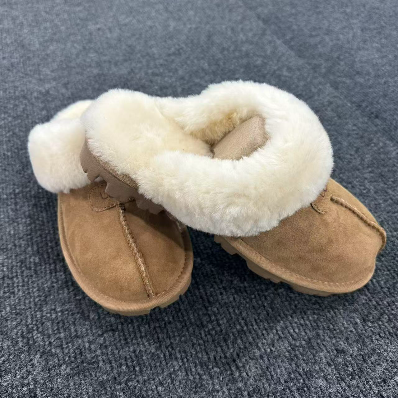 【双11】薄底星拖半托冬季保暖时尚百搭雪地靴女鞋