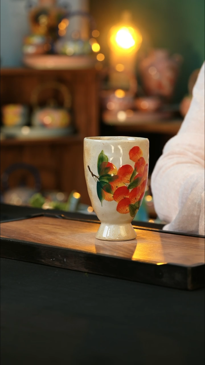 杯手绘心瓷陶瓷浮力