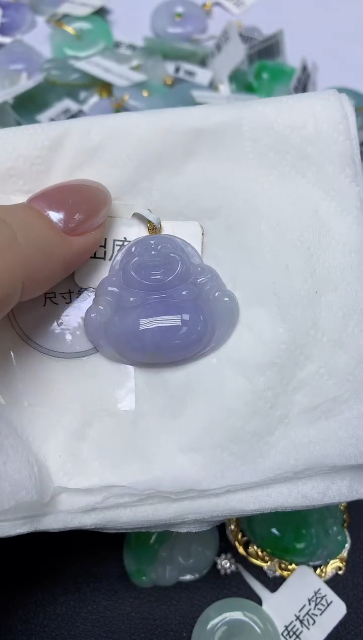 翡翠18K金镶嵌颈饰天然缅甸翡翠A货百元以上9元证书费自理