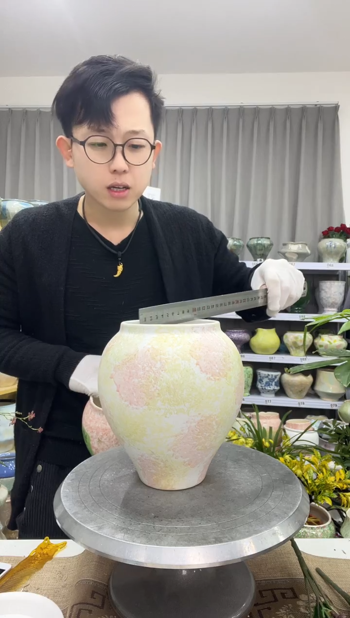 【微瑕缺釉】【12.23】花盆链接 高：20  口：11