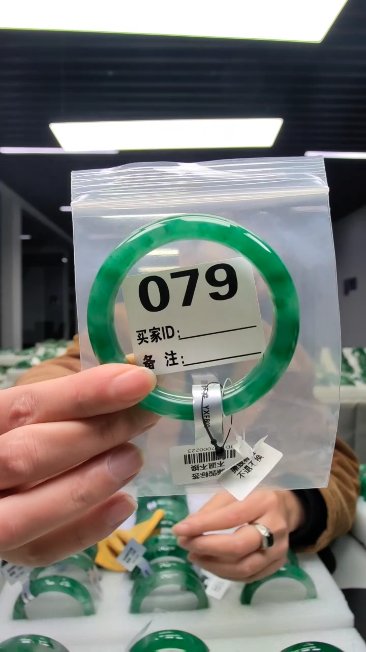 未镶嵌手镯石英质玉（非洲翠）5960圈口079