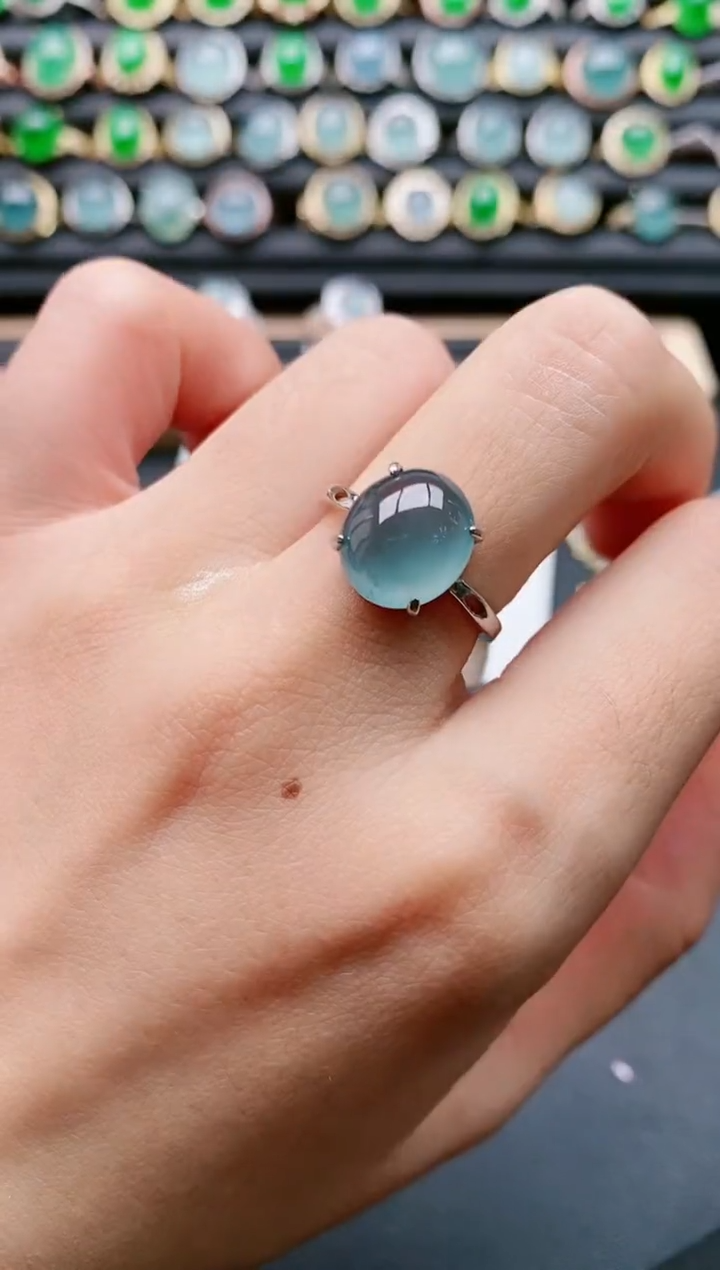 【闪购商品】翡翠戒指银S925镶嵌11111111111