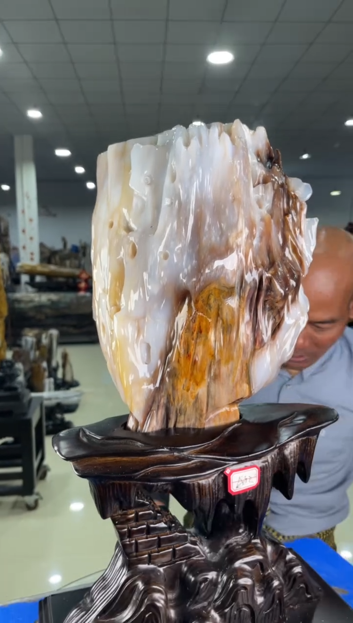 【闪购商品】硅化玉摆件未镶嵌80