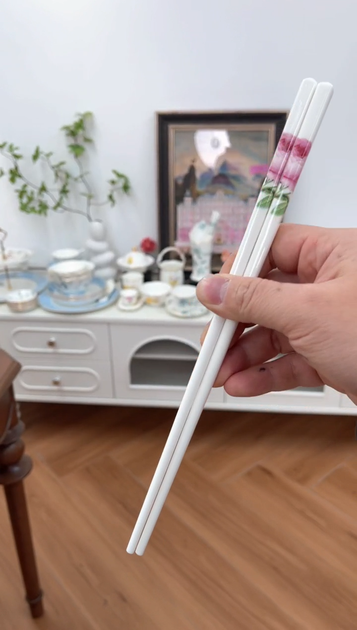 【闪购商品】碗玫瑰花筷子一双