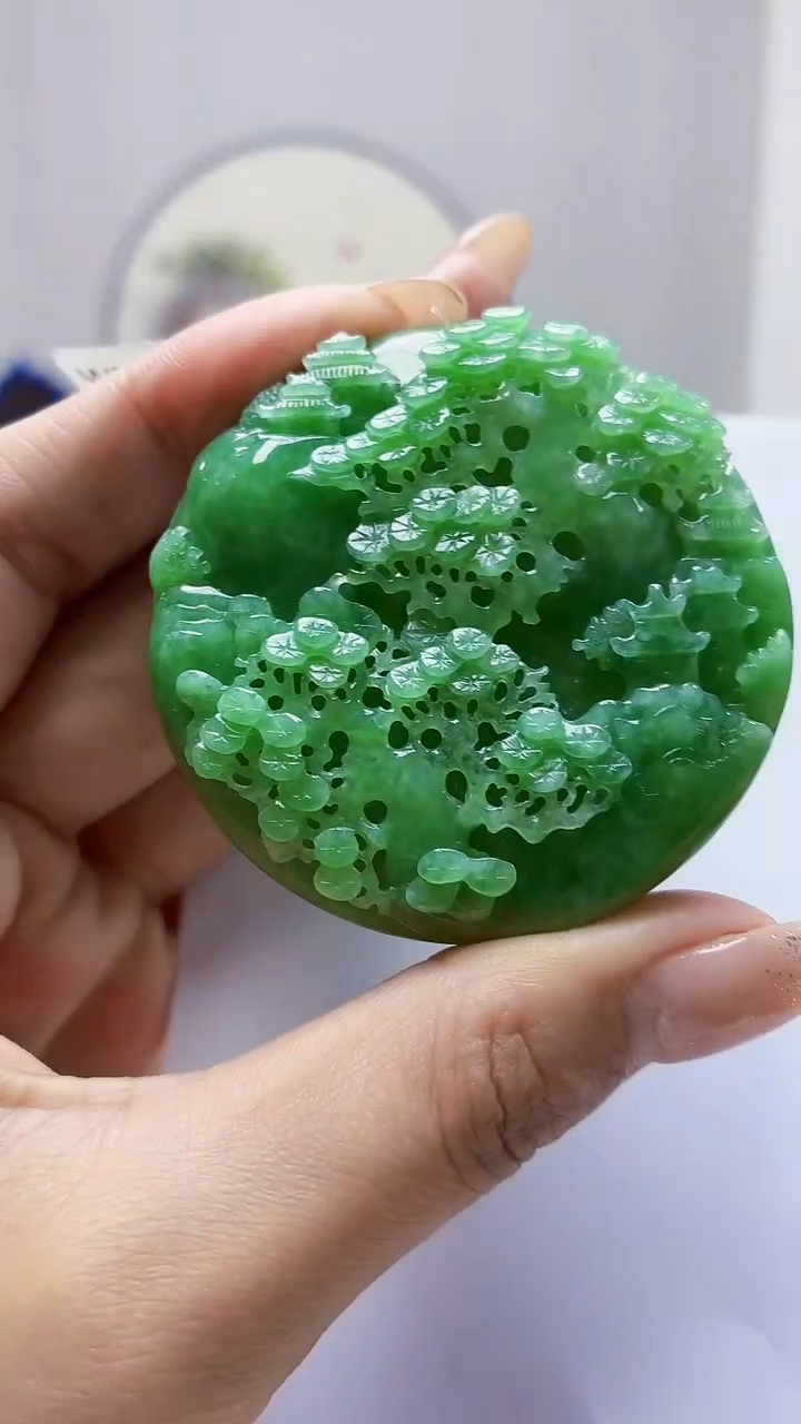 未镶嵌定制翡翠4688MM-毛货挂件91