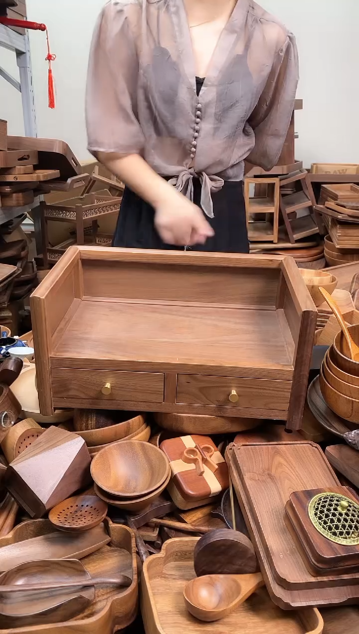   北美黑胡桃木茶书塌