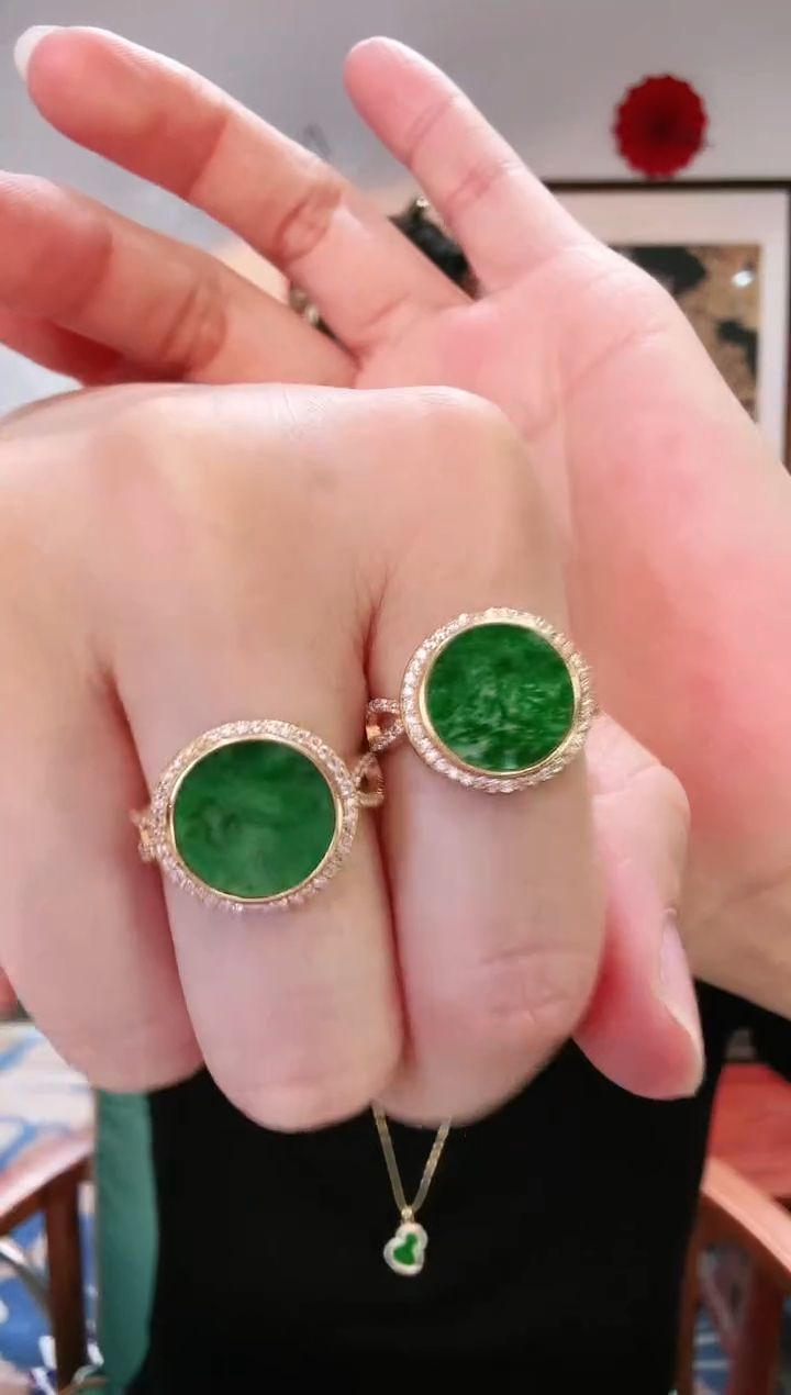 【闪购商品】翡翠戒指银S925镶嵌戒指/多样性发货一件