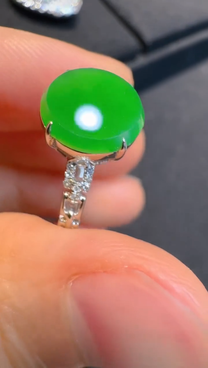 翡翠戒指18K金镶嵌多样性团购发一件