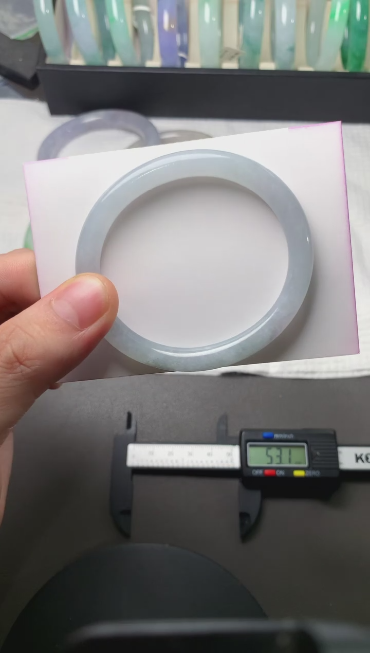 翡翠未镶嵌手镯（贵妃镯）53.5*7.3*7.0