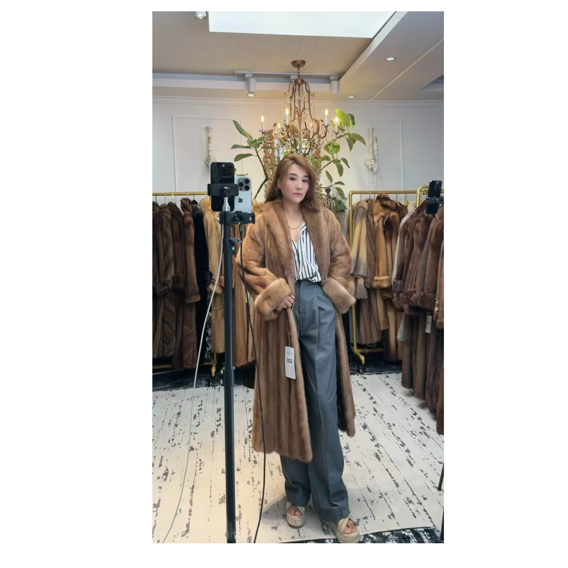 G202 貂皮大衣 衣长115 胸围110 中古皮草