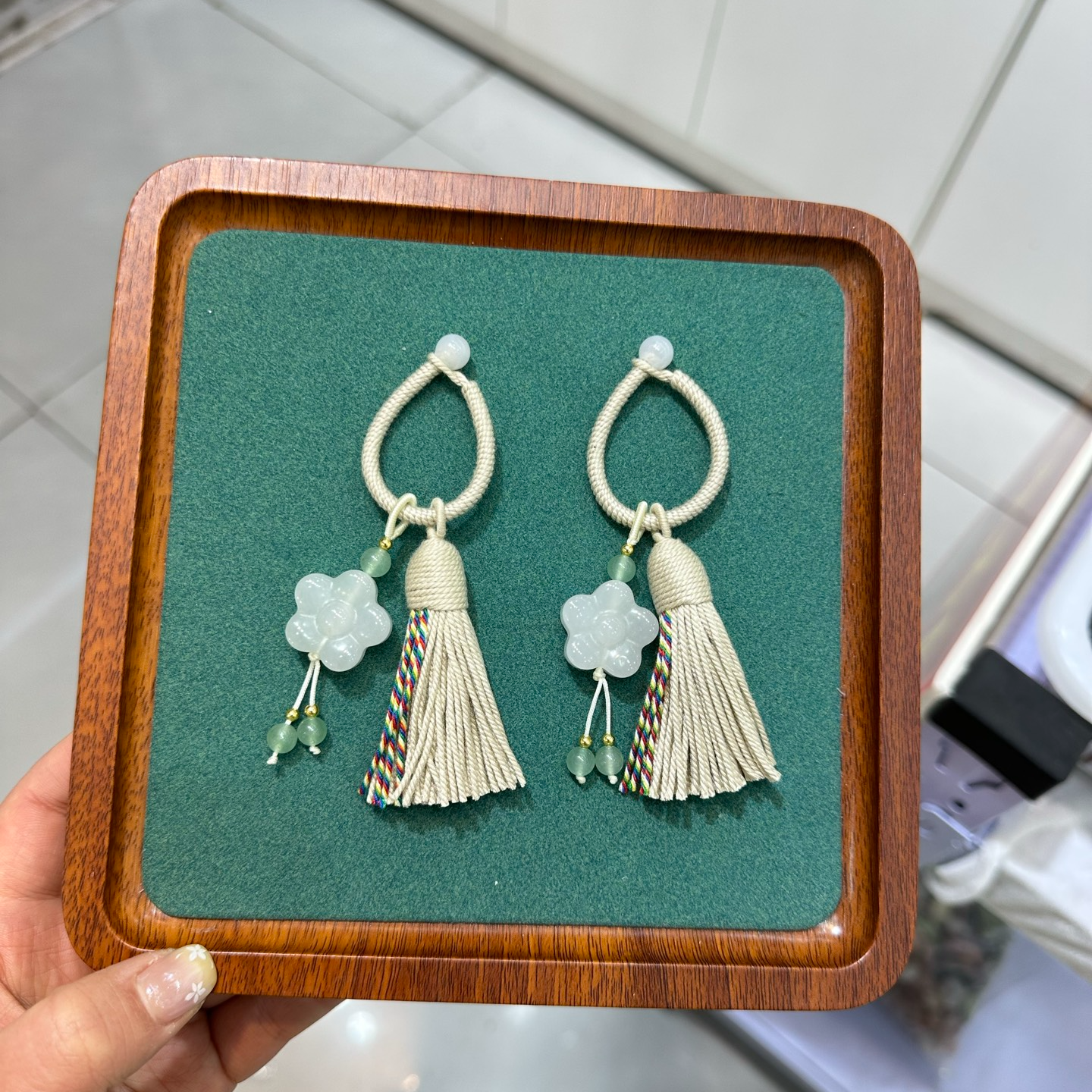 清新国风设计感十足手工包挂手机挂钥匙链单个