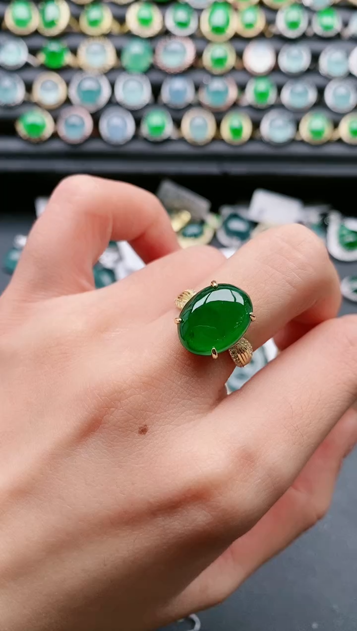 【闪购商品】翡翠戒指银S925镶嵌1111111