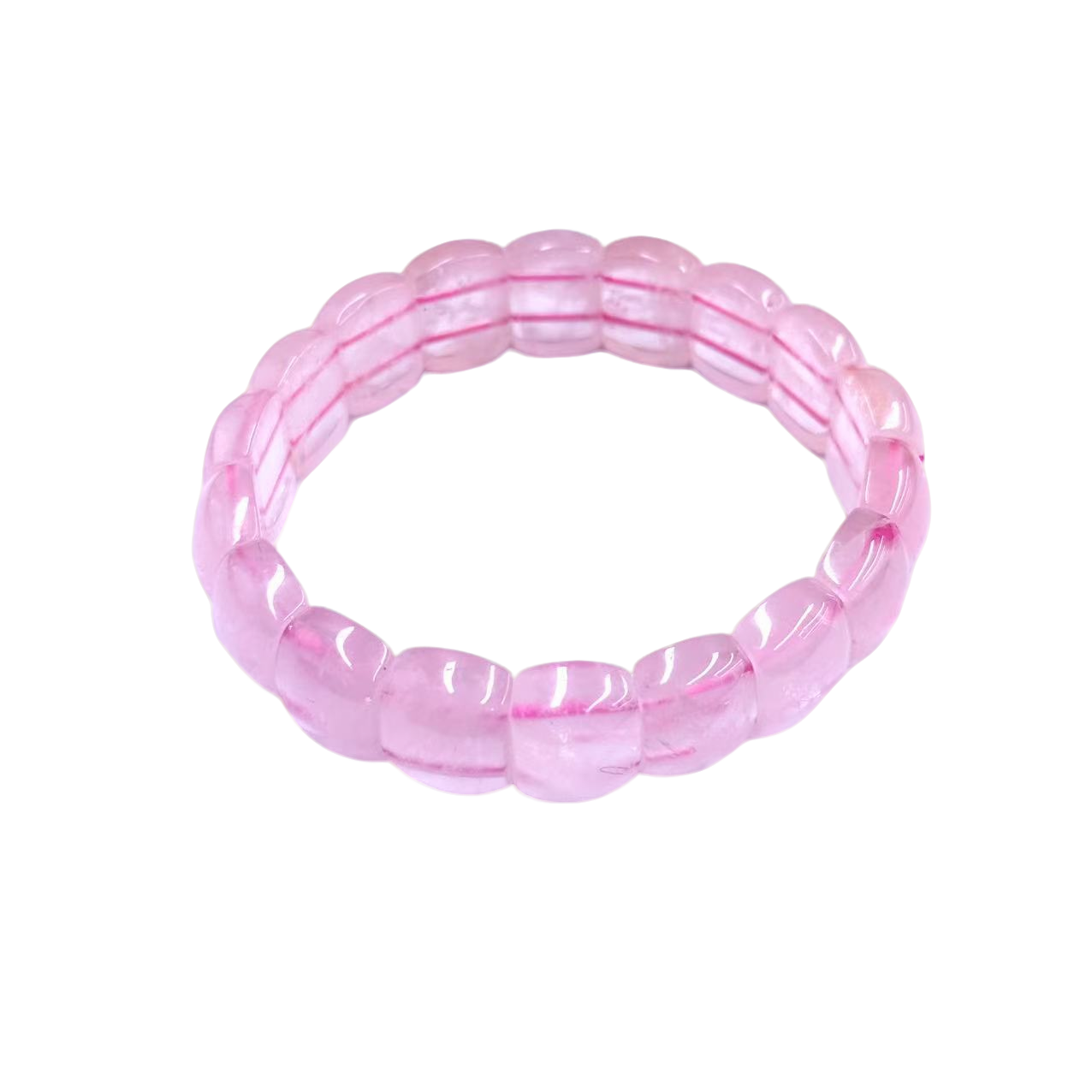 s1293-国风设计款冰花芙蓉粉胶花水晶手牌-赠礼盒