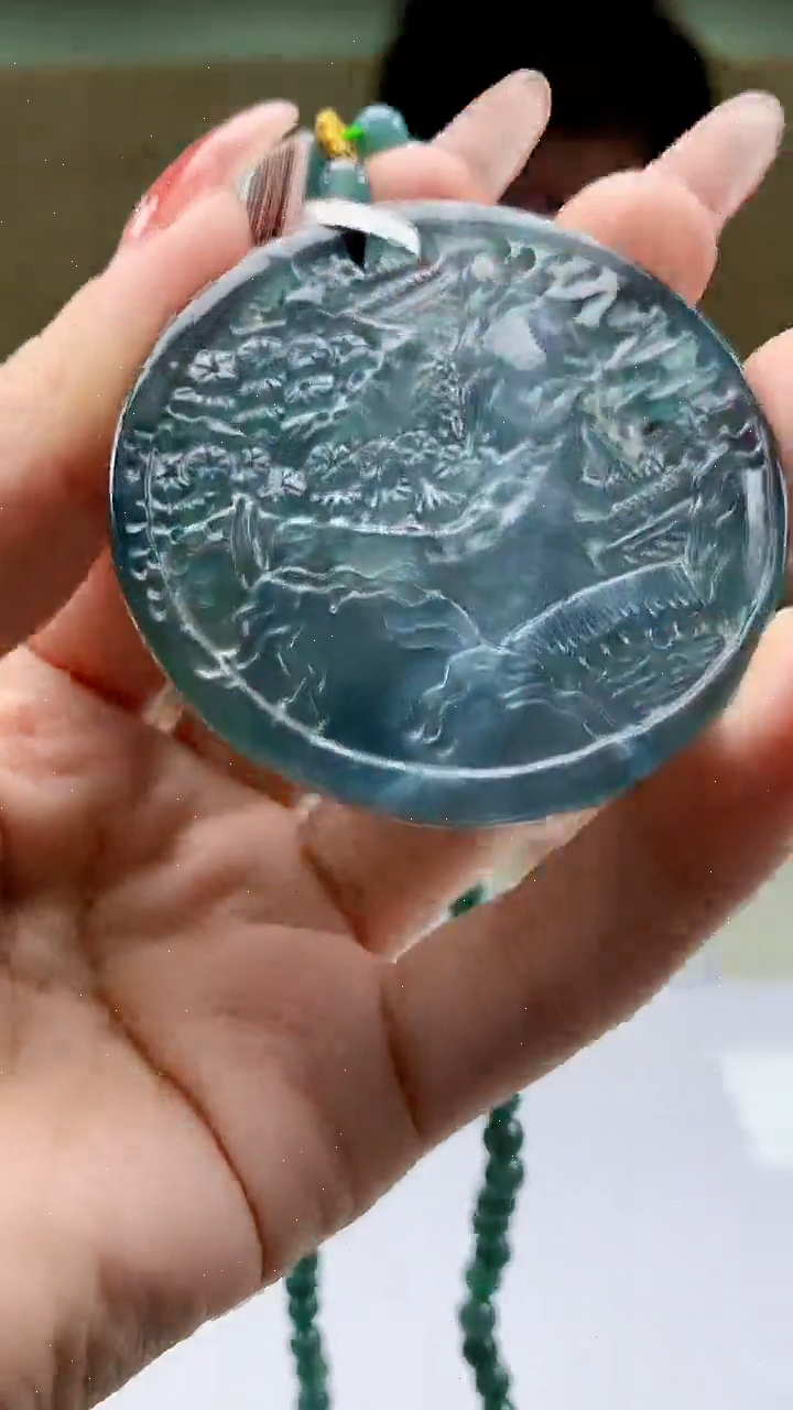 【闪购商品】定制翡翠未镶嵌4688ty-毛货挂件40