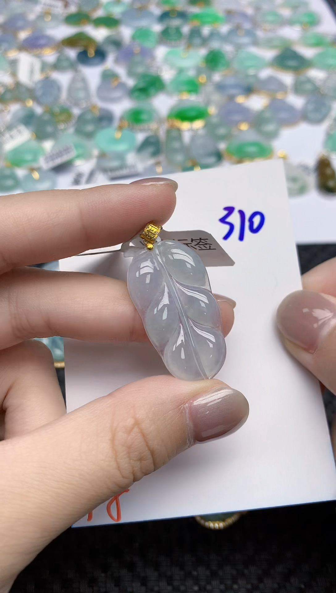 【闪购商品】翡翠颈饰18K金镶嵌天然翡翠A货